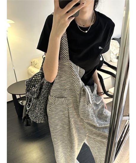 loose wide pants overalls　hm1993