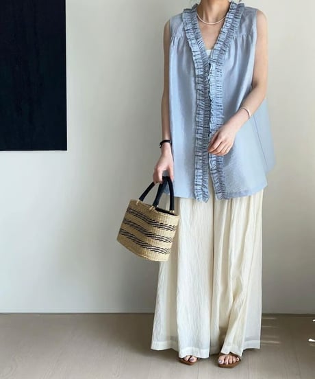 v-neck sleeveless top / 2color　hm2439