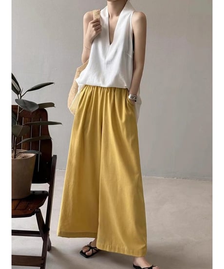 v-neck sleeveless top / 3color　hm2482