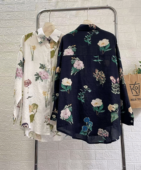 botanical sheer shirt / 2color　hm1882
