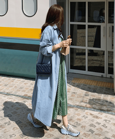 denim long jacket　hm2937