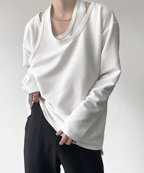 tank layered top / 2color　hm1735