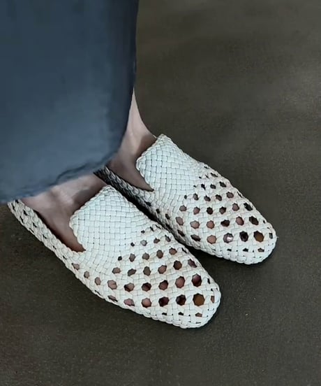 woven slip-on flats　hm2382