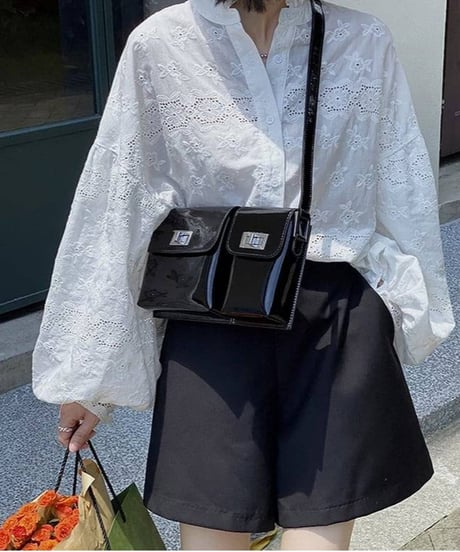 embroidered cotton blouse　hm2899