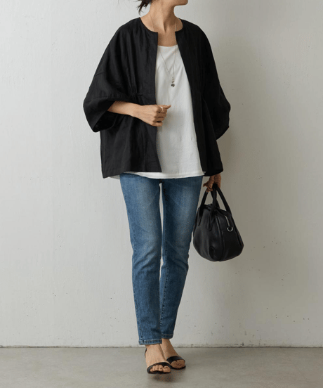 drawstring loose jacket / 2color　hm2985