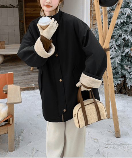 stand collar coat / 2color　hm2710