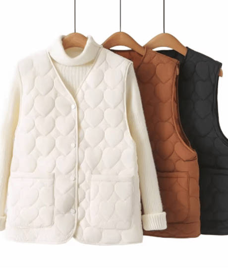 reversible quilting vest / 2color　hm1145