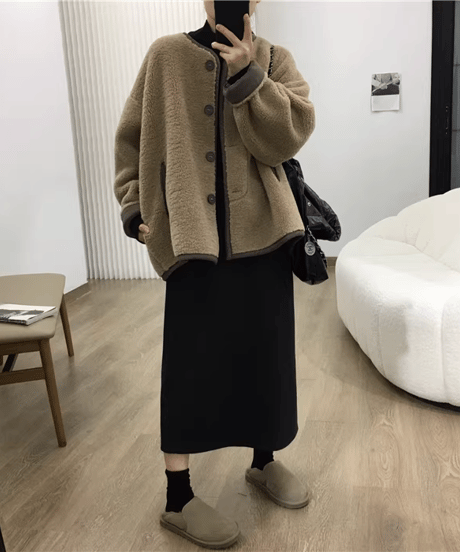 reversible boa blouson / 3color　hm2715