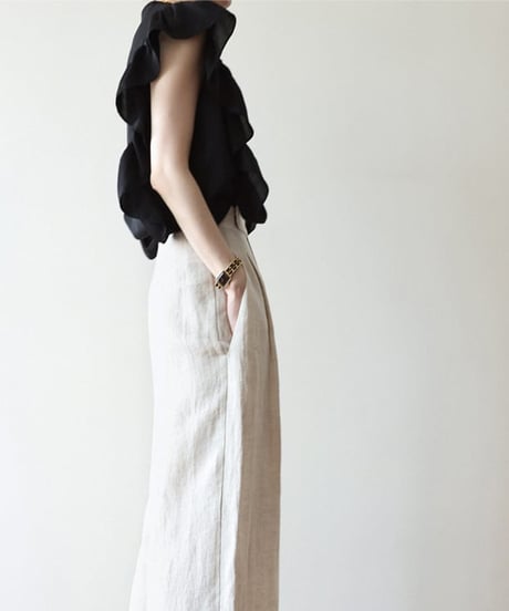 sleeveless frill blouse / 2color　hm1482