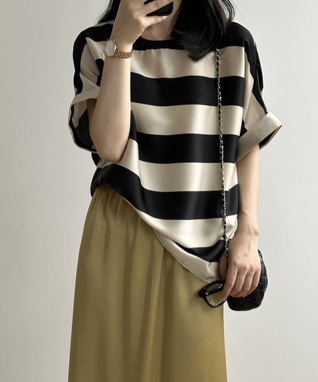 striped loose top　hm1637