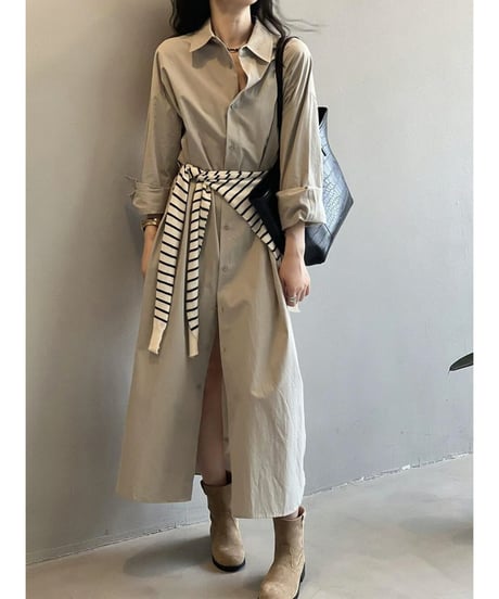 light split dress / 3color　hm2536