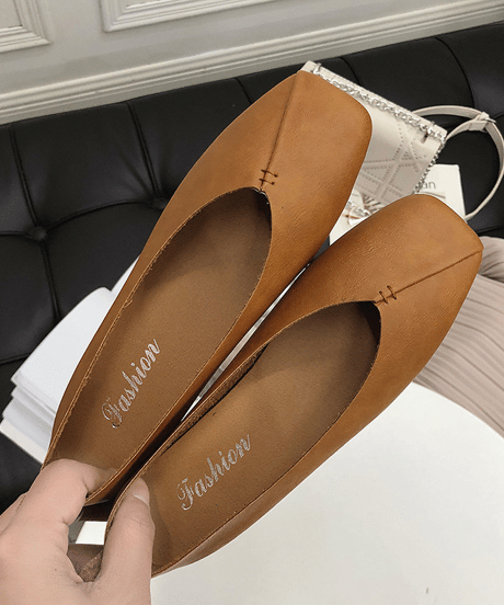 square flat shoes / 4color　hm2815