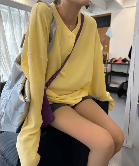 waffle soft pullover / 2color　hm2209