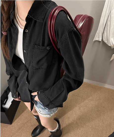design pocket overshirt　hm2178