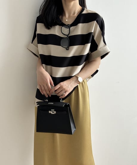 striped loose top　hm1637