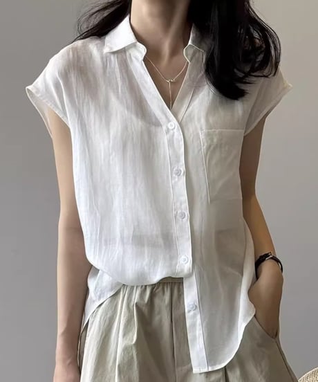 linen casual shirt / 2color　hm2288