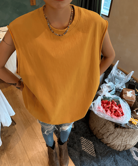 sleeveless sweat pullover / 2color　hm1445