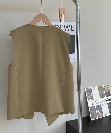 one button vest / 2color　hm1677