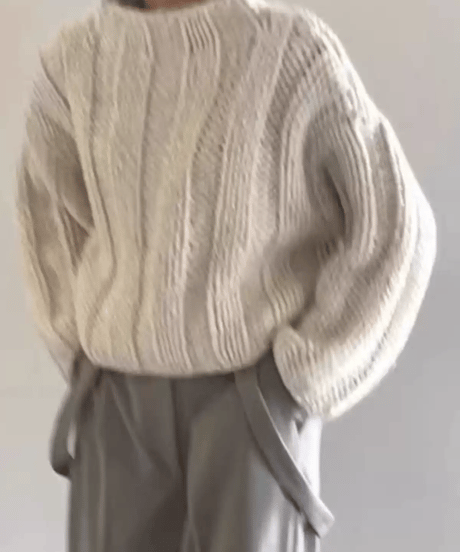 《即納》wide rib knit / 2color　hm1832