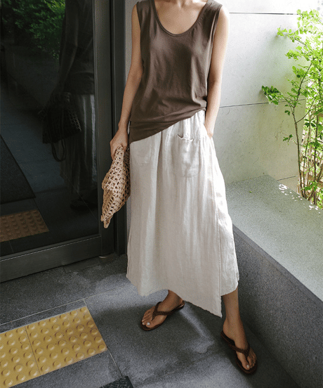 natural wide culottes / 2color　hm1515