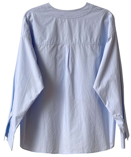 collarless v-neck shirt / 2color　hm2045