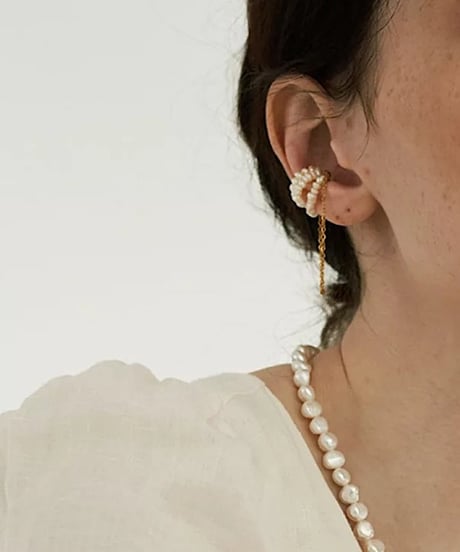 pearl magnet ear cuff　hm1579