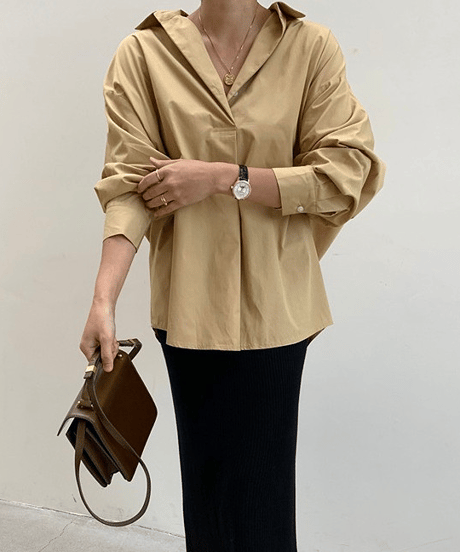 oversize shirt tunic / 3color　hm2825