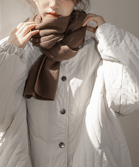 quilted v-neck jacket　hm2707