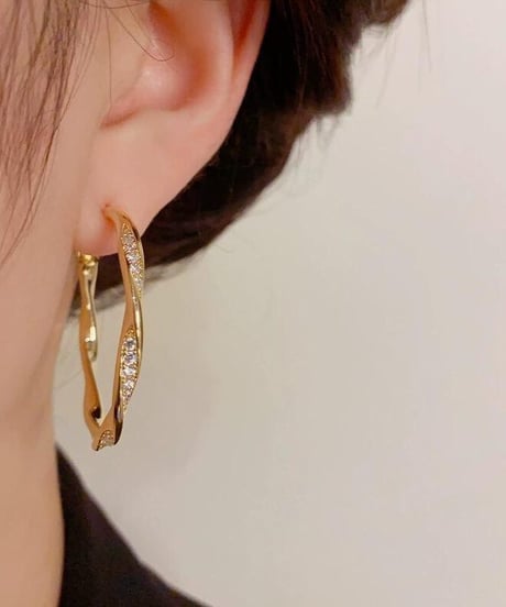 stone circle  pierce / 2color　hm2511