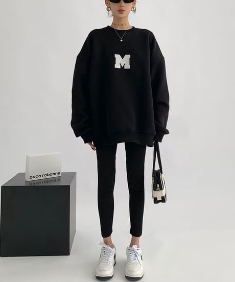 《即納》embroidered pullover / 3color　hm1995