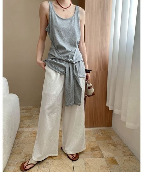 tuck wide pants / 4color　hm2368