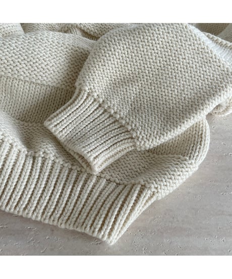 collared cropped knit / 4color　hm2719
