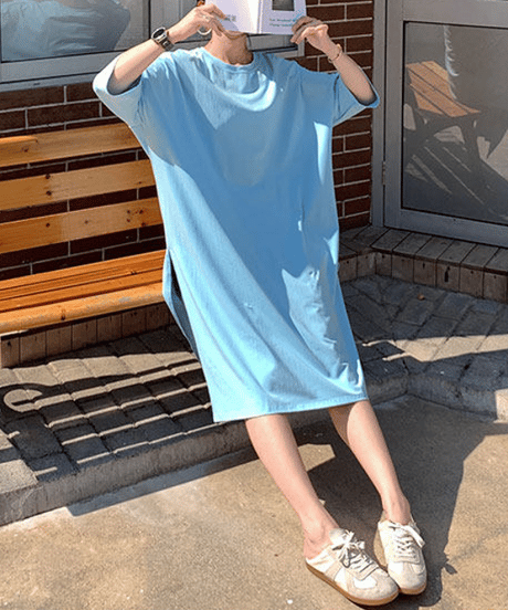 loose t-shirt dress / 9color　hm2940