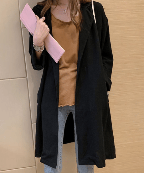linen long coat / 3color　hm2905