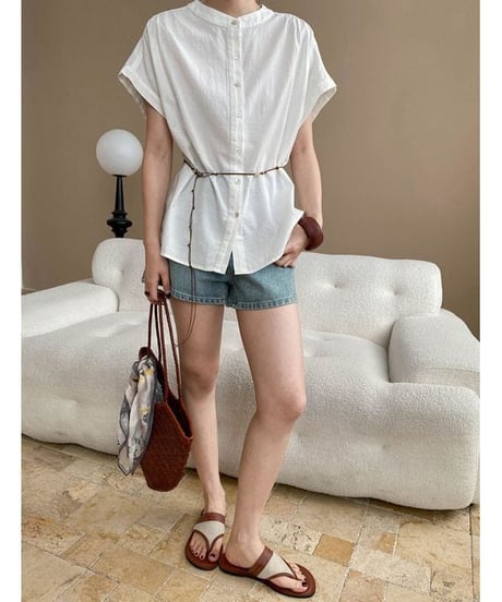 front button blouse / 3color　hm2313