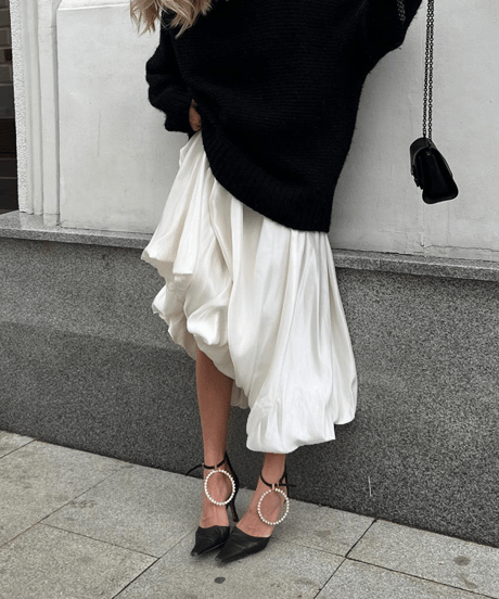 asymmetric balloon skirt / 3color　hm2729