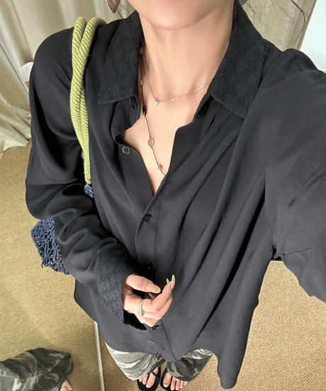fluid drape shirt / 2color　hm2204