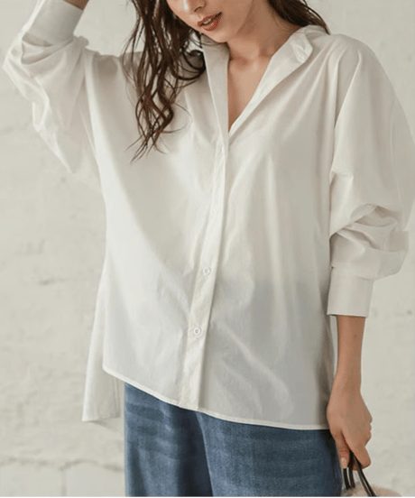 slit hem shirt / 4color　hm2964