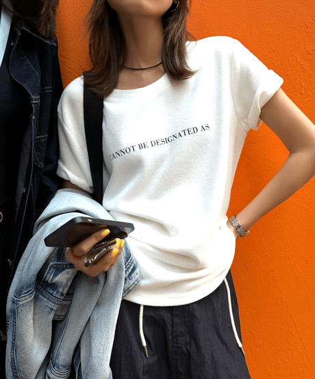 letter print t-shirt / 2color　hm1250