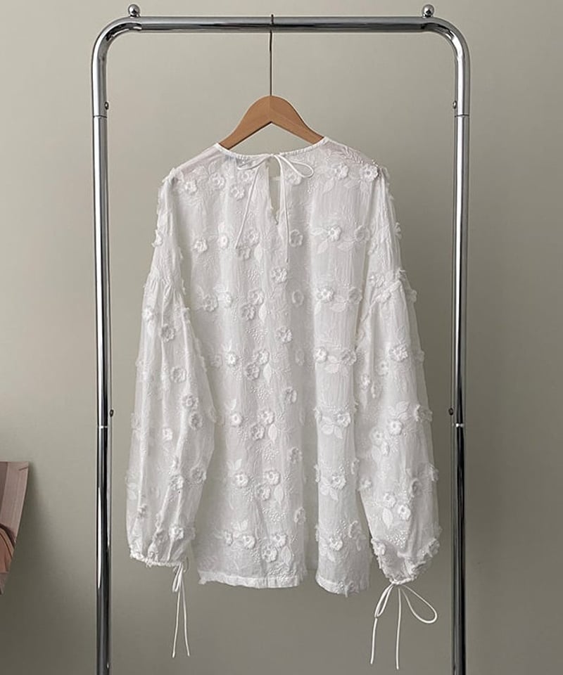 即納》flower embroidery blouse hm1374 | Her Me