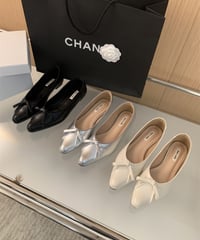 toe bow flats shoes / 3color　hm2117
