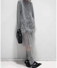 docking knit dress / 2color　hm1905