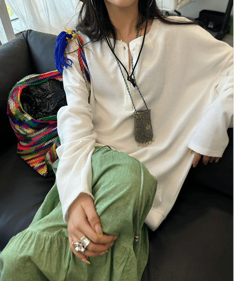 waffle soft pullover / 2color　hm2209