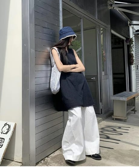 denim mini dress & pants　hm2489