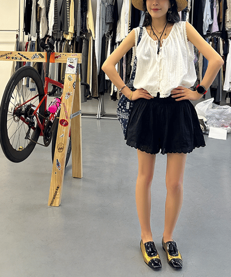 lace tank blouse / 2color　hm2418