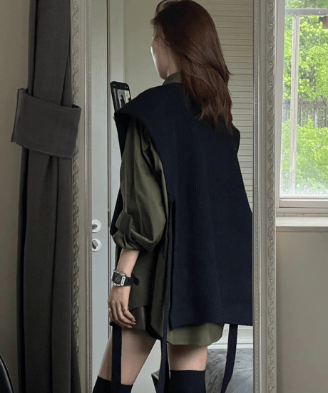 army green casual shirt　hm2498