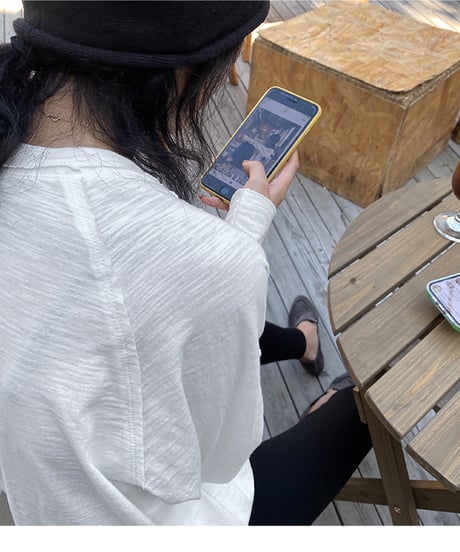 loose mid-length shirt / 2color　hm1016