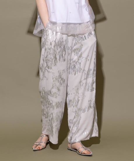 metallic wide pants / 2color　hm1595