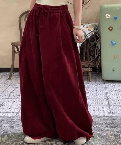 corduroy balloon pants / 4color　hm2731
