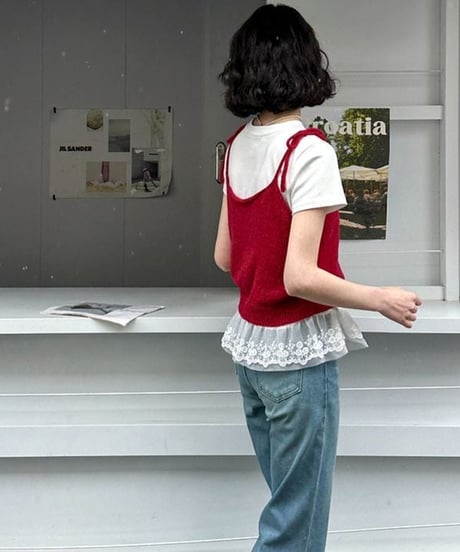 shoulder ribbon cami / 4color　hm2338